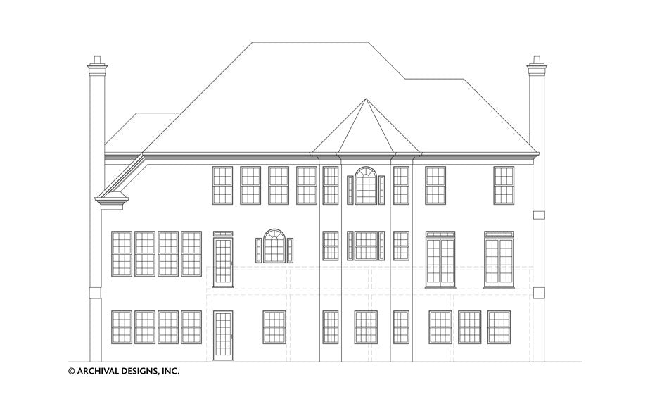Chesborough Place House Plan Elevation Rear