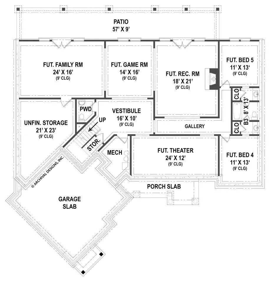 Clarita House Plan - Archival Designs House Plans, floor plan