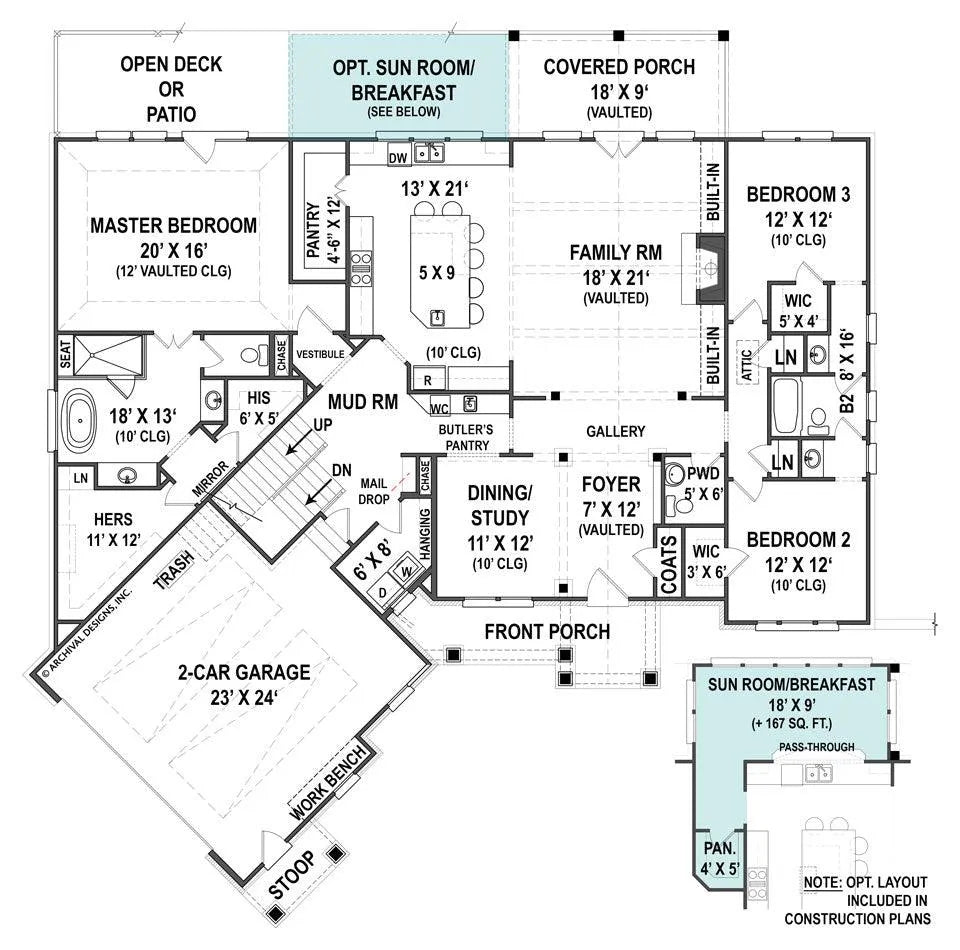 Clarita House Plan - Archival Designs House Plans