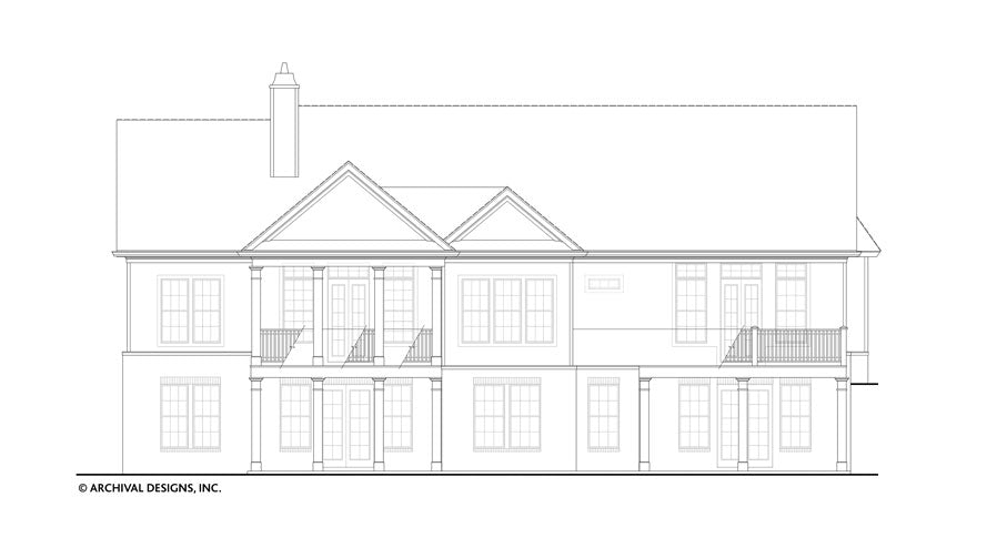 Clarita Place House Plan - Elevation Rear