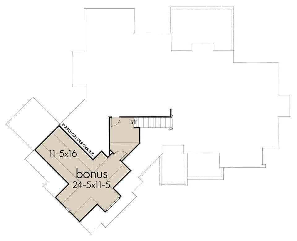 Clear Creek Cottage House Plan - Archival Designs House Plans, floor plan