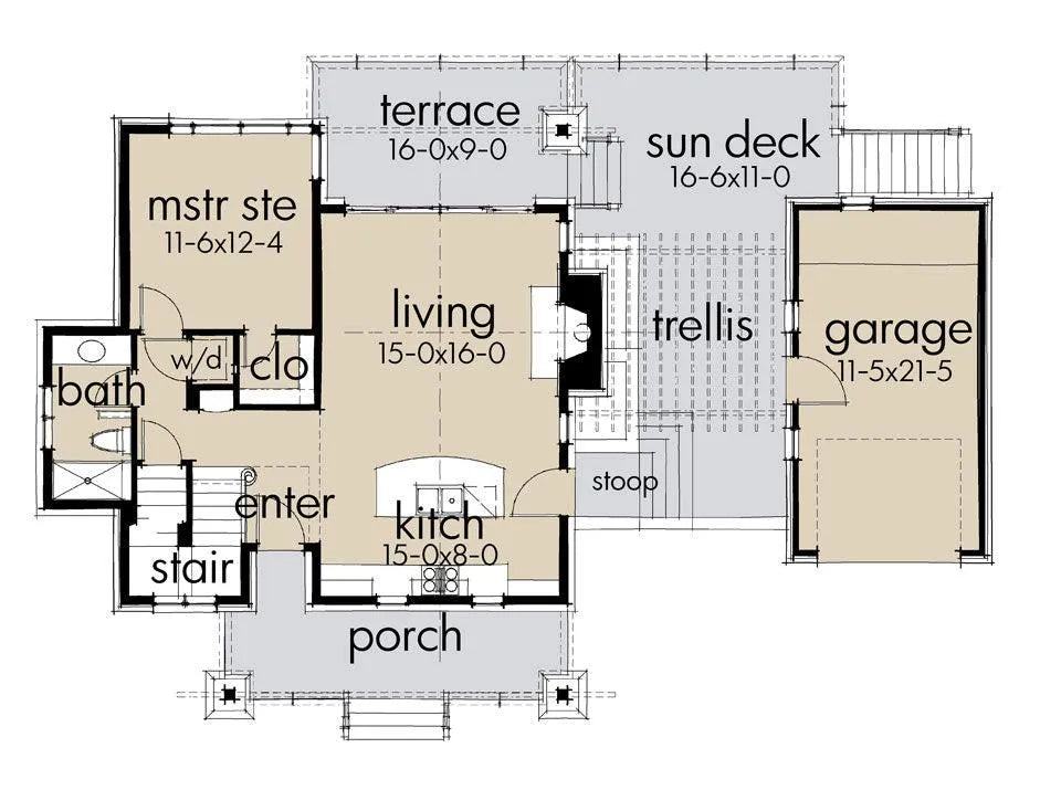 Colina de Cobre House Plan - Archival Designs House Plans