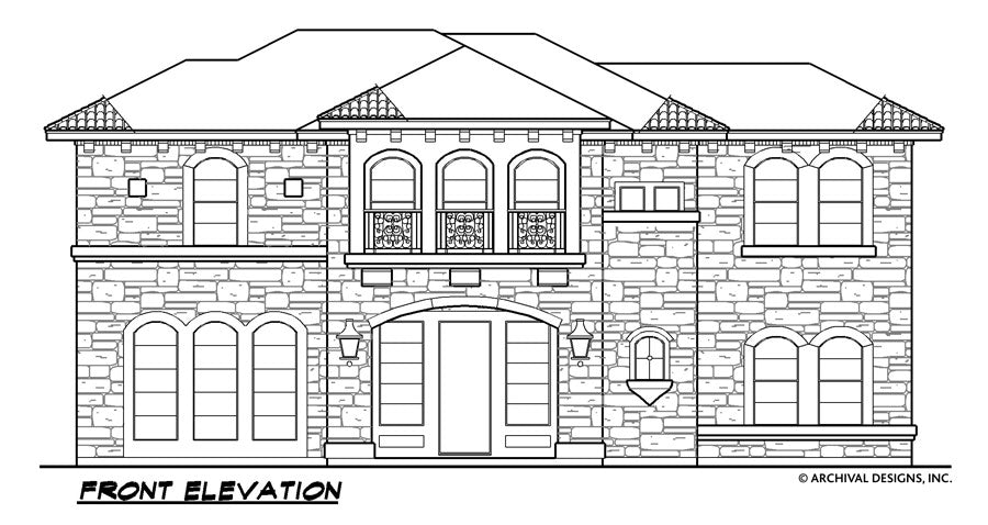 Congressional House Plan - Elevation Front
