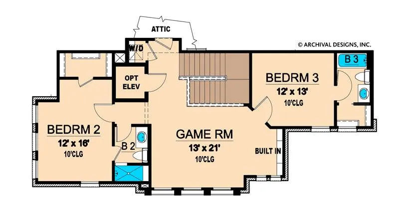 Congressional House Plan - Archival Designs House Plans, floor plan