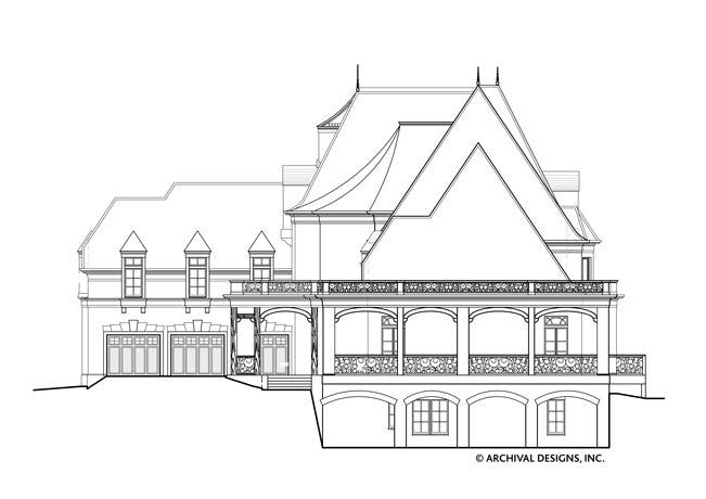 Corrineaux Estate House Plan - Elevation Right
