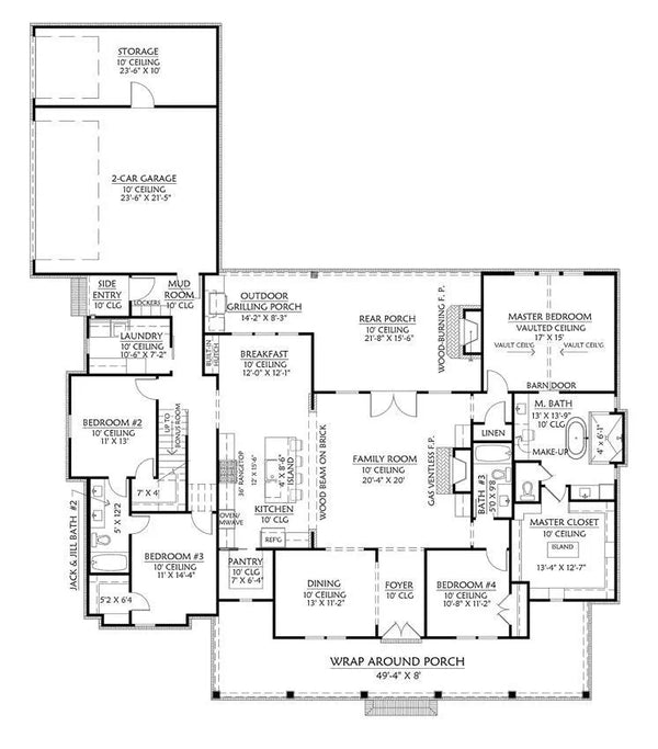 Cotton Grove House Plan | Ranch Farmhouse