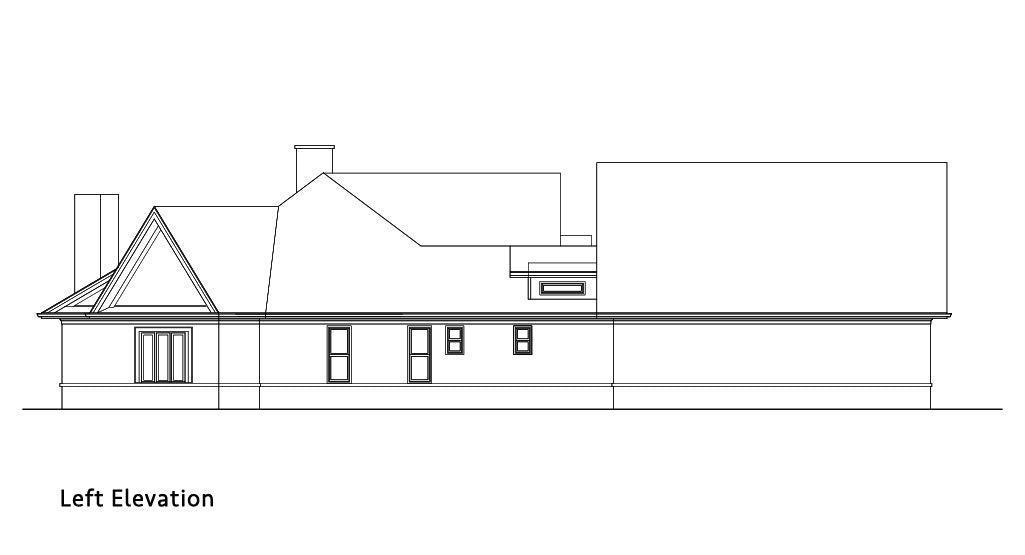Cova Creek House Plan-Elevation Left