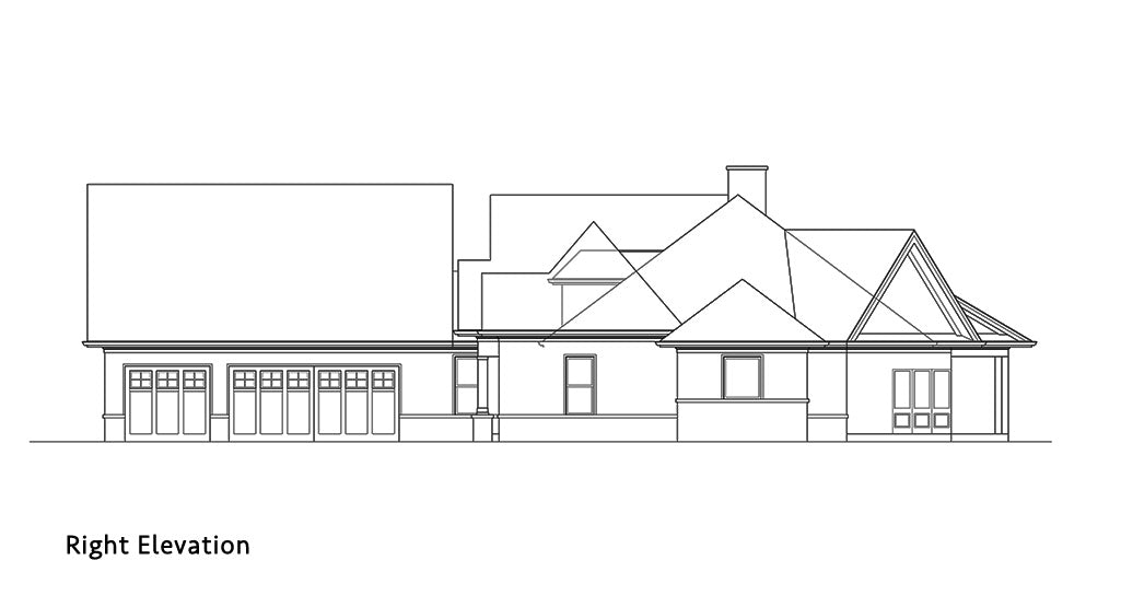 Cova Creek House Plan-Elevation Right