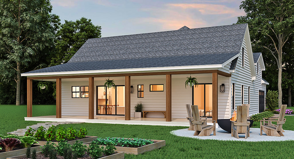simple roof country house plans