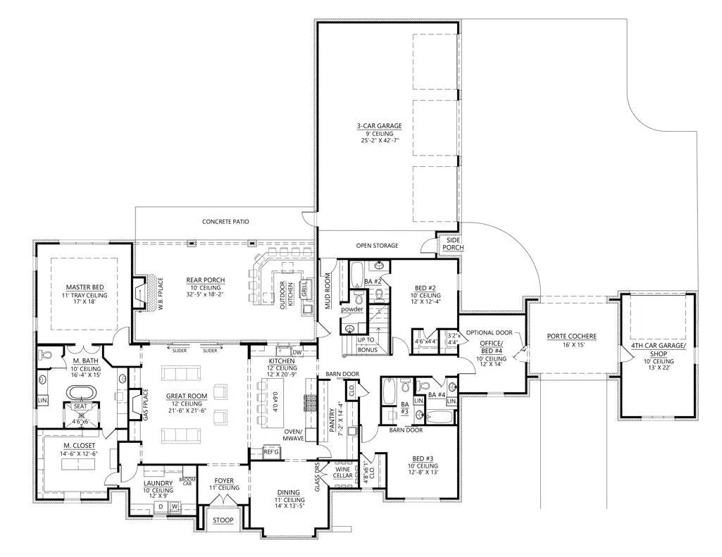 Crescent House Plan - Archival Designs House Plans