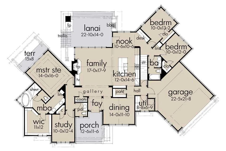 D&#39;Ispirazione House Plan - Archival Designs House Plans, floor plan