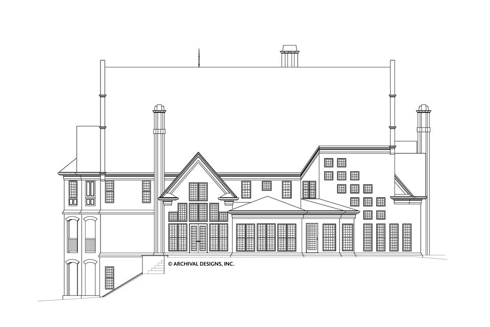 Dunrobin Castle House Plan -Elevation Rear