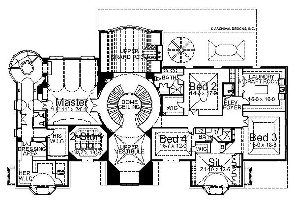 Dysart Castle House Plan-Second Floor
