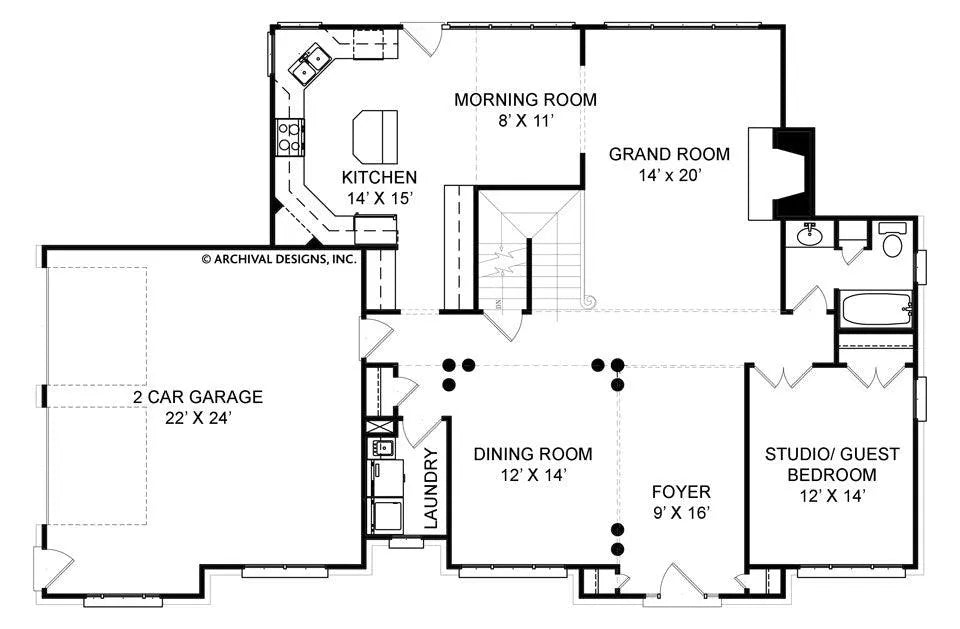 Eastcote Place House Plan - Archival Designs House Plans