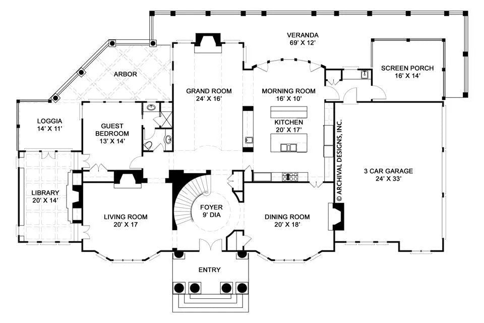 Elms House Plan - Archival Designs House Plans