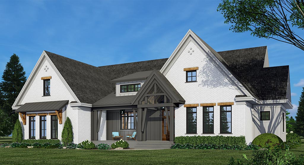 Emarie May Farm House Plan-Front Right View
