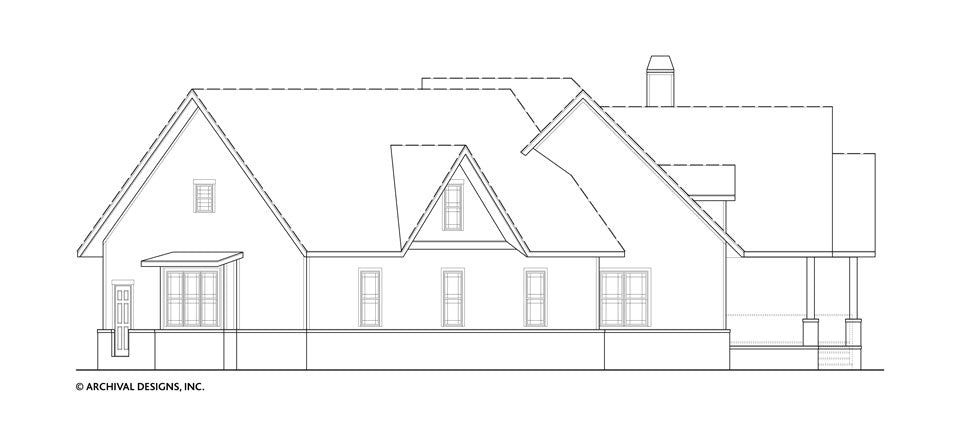 Fairhope House Plan Right Elevation