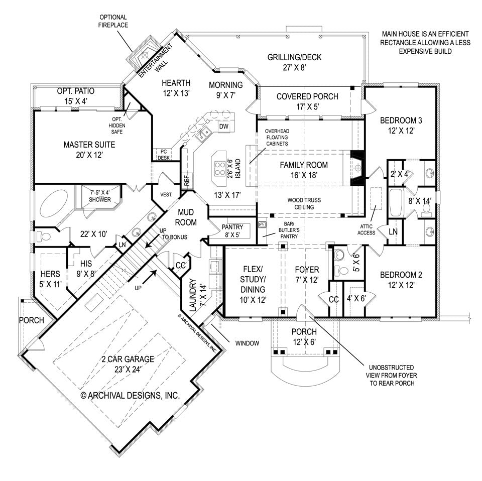 Fairlight House Plan - front