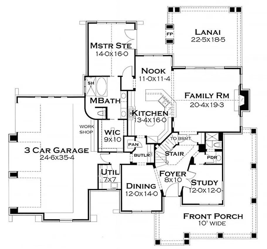 S'Fondare Estate House Plan - Archival Designs House Plans