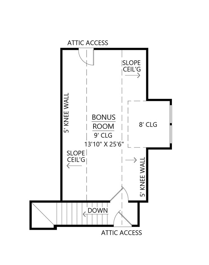 Fox Trot  Floor Plan - Bonus Room