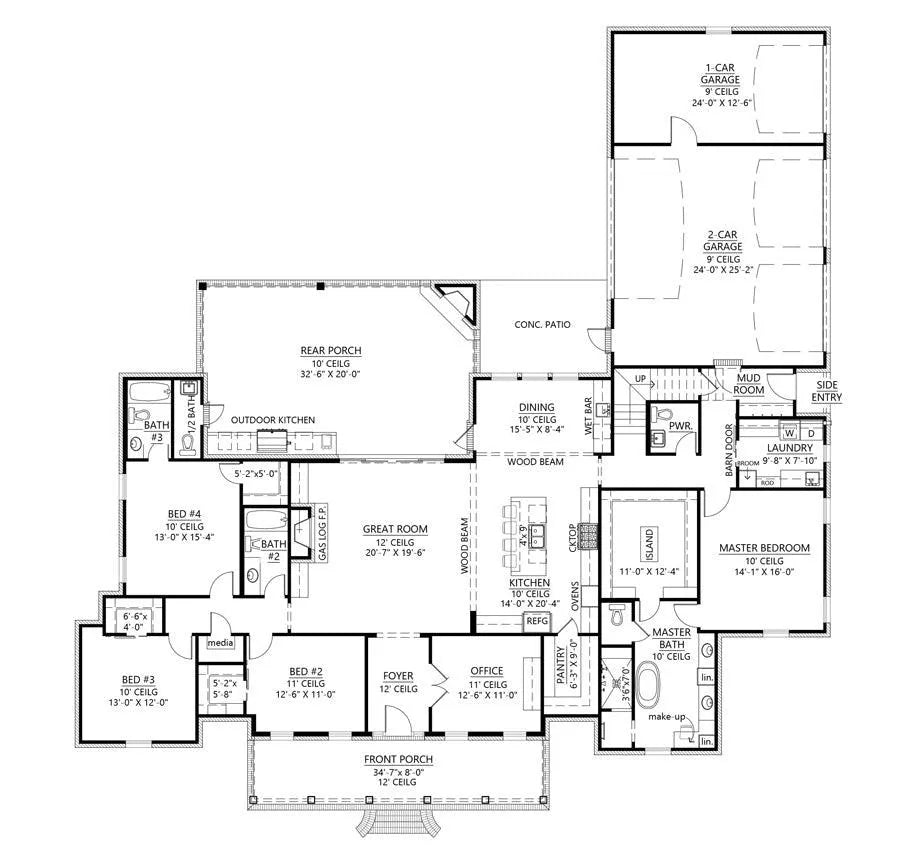 Fox Trot House Plan - Archival Designs House Plans