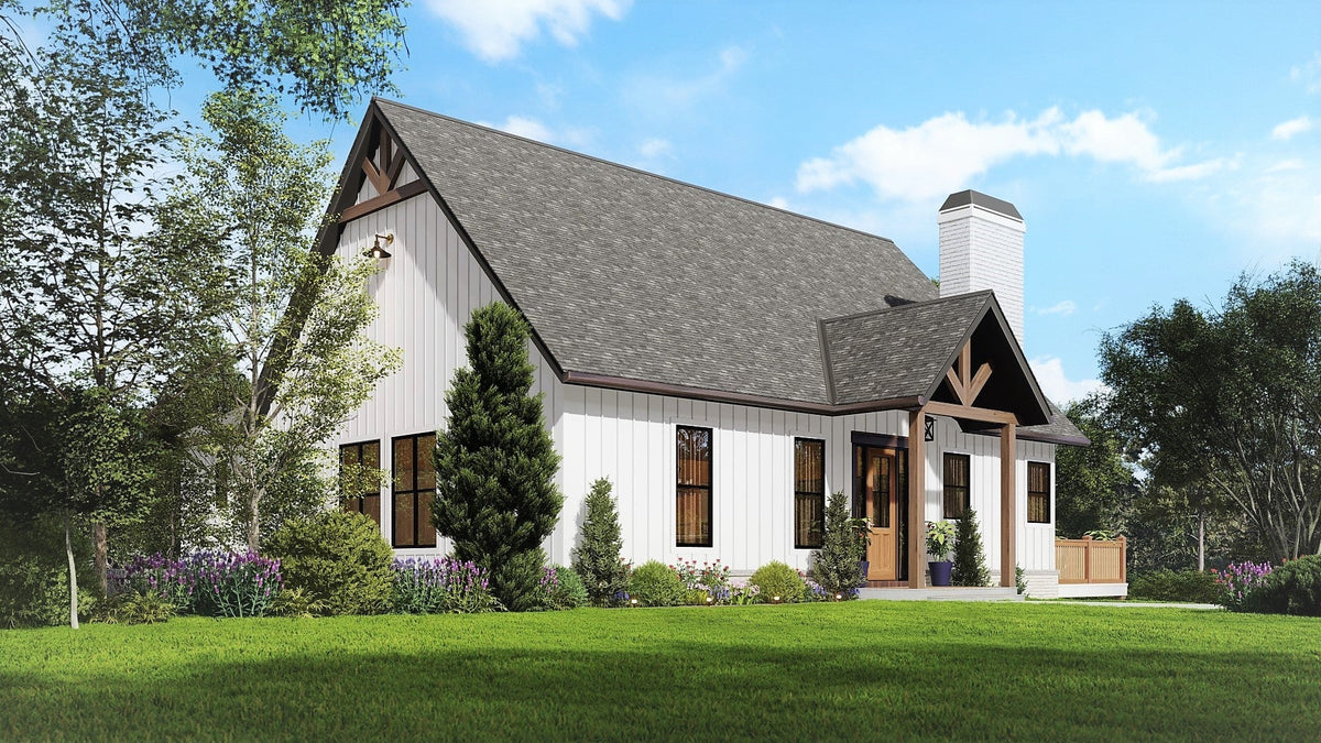Pine Lake Cottage House Plan - Front Left View