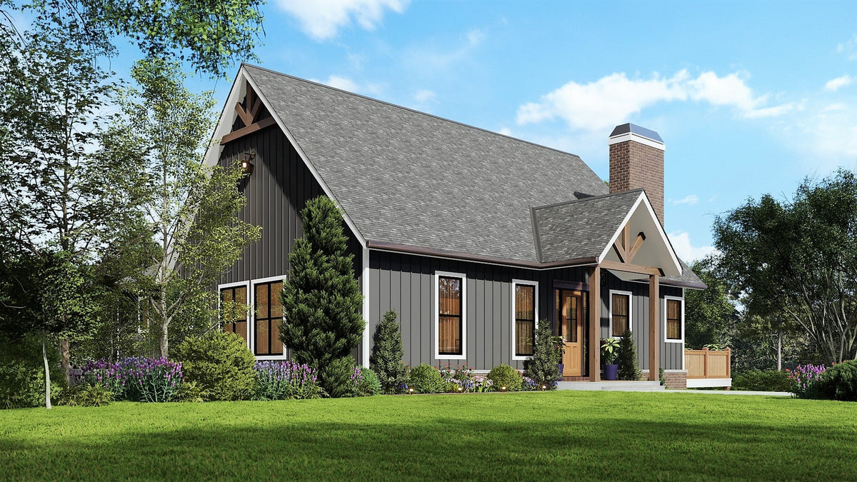 Pine Lake Cottage House Plan - Front Day View