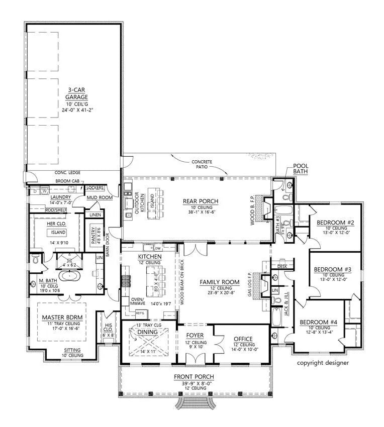 Grand Prairie House Plan - Archival Designs House Plans