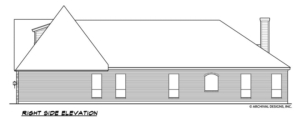 Granite Peak House Plan - Right Elevation