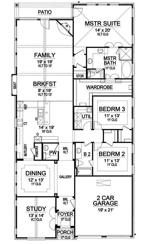 Granite Peak House Plan - Archival Designs House Plans, floor plan