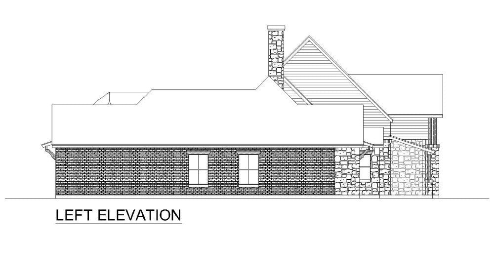 Homestead House Plan - Elevation Left