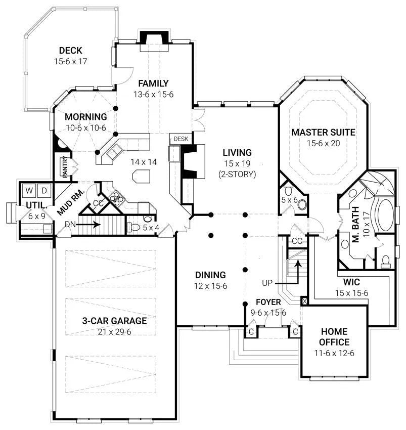 Haddington II House Plans - Archival Designs House Plans, floor plan