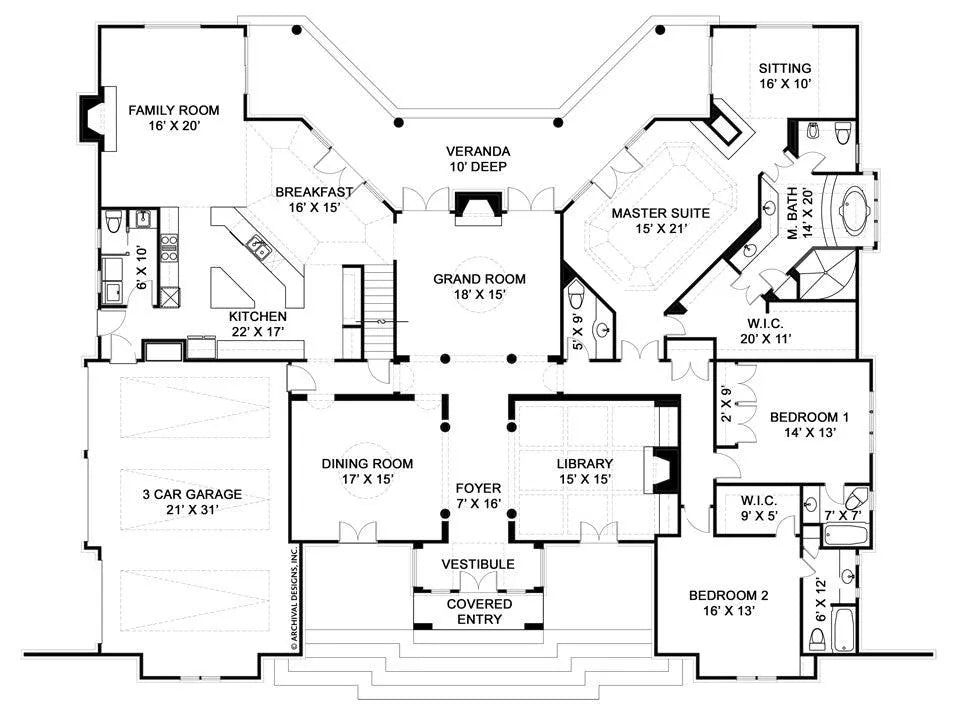 Haistens House Plan - Archival Designs House Plans