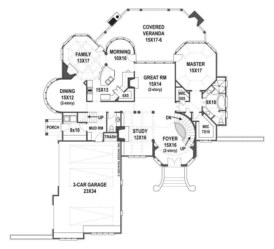 Hennessey House Plan - Archival Designs House Plans