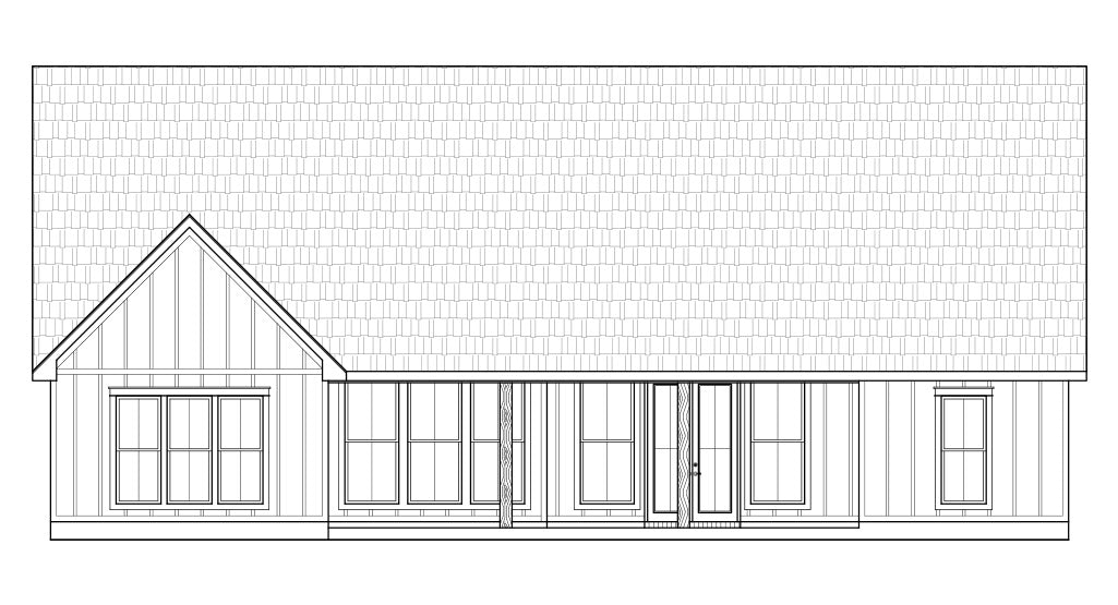 Hidden Creek House Plan - Rear Elevation