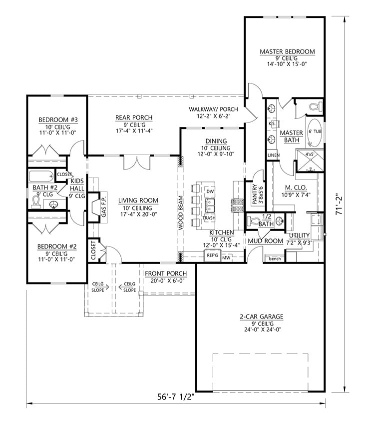 Hidden Creek House - First Floor Plan