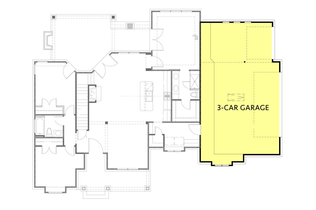 High Meadow Cabin First Floor - 3 car Garage
