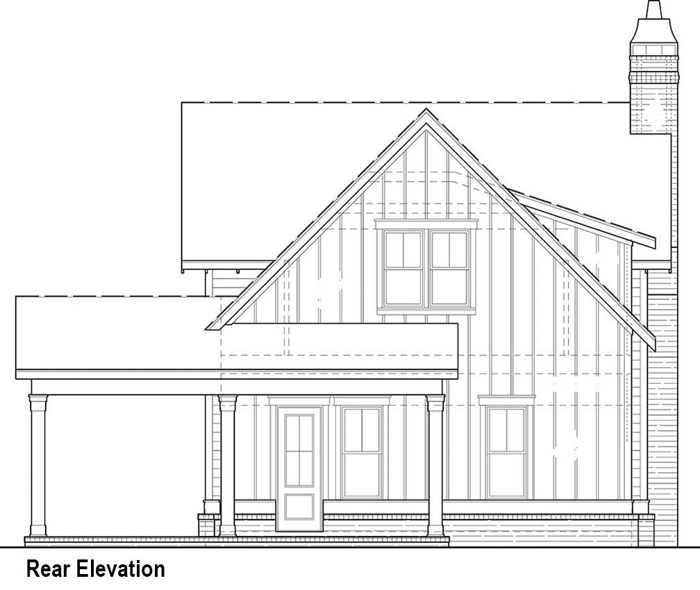 Hillstreet Farm House Plan - Elevation Rear