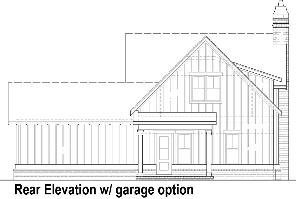 Hillstreet Farm House Plan - Elevation Rear