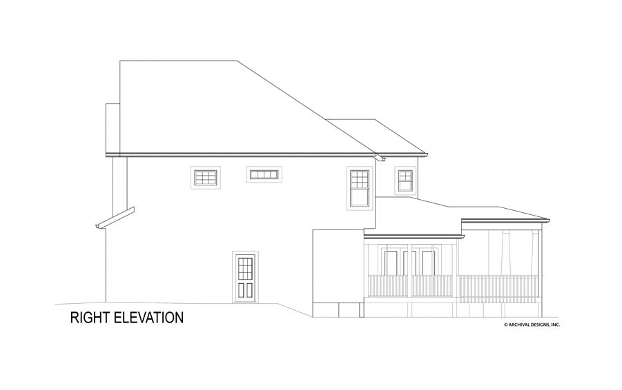 Hollybrook House Plan-Elevation Right