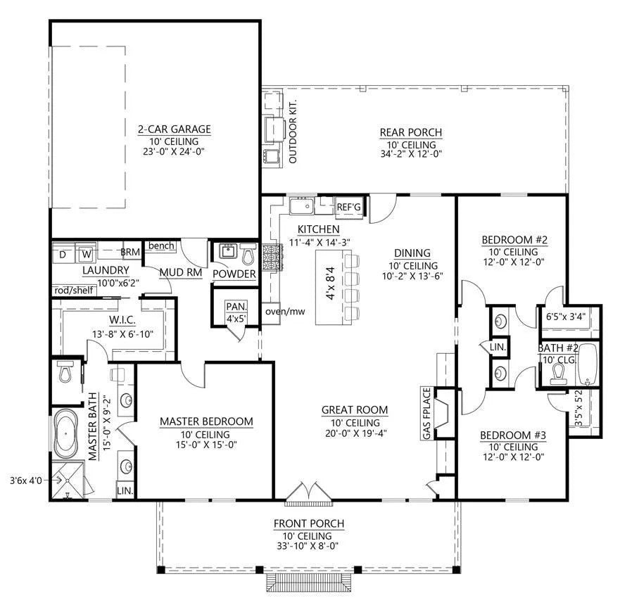 Honey Suckle House Plan - Archival Designs House Plans