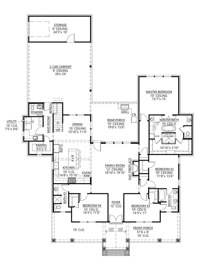 Jasper House Plan Floor Plan - First