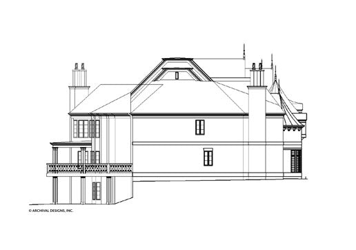 Kedleston House Plan - Elevation Left