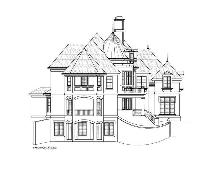 Kildare Place House Plan - Left Elevation