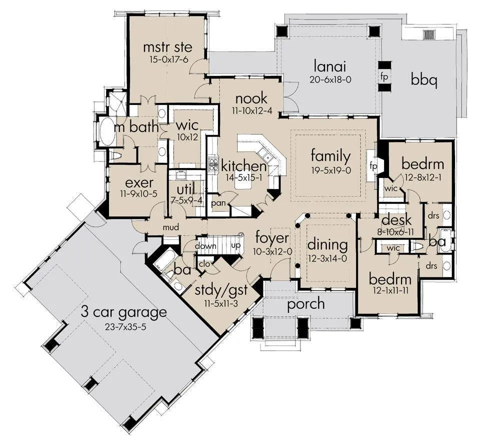 La Meilleure Vie House Plan - Archival Designs House Plans, floor plan