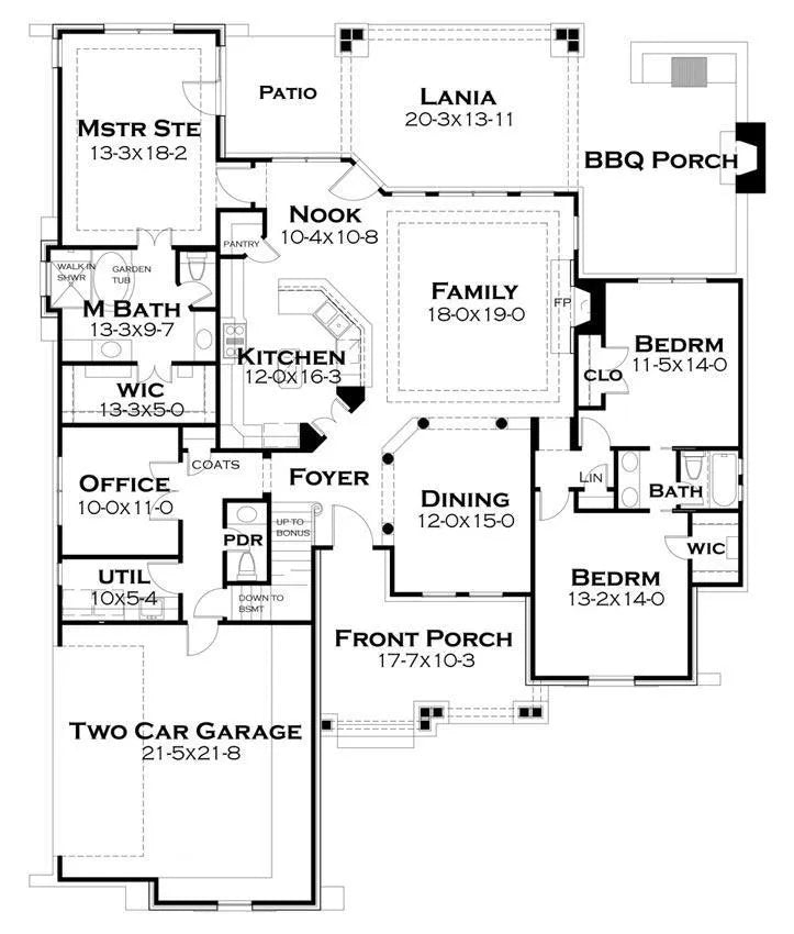 Lado del Rio House Plan - Archival Designs House Plans, floor plan