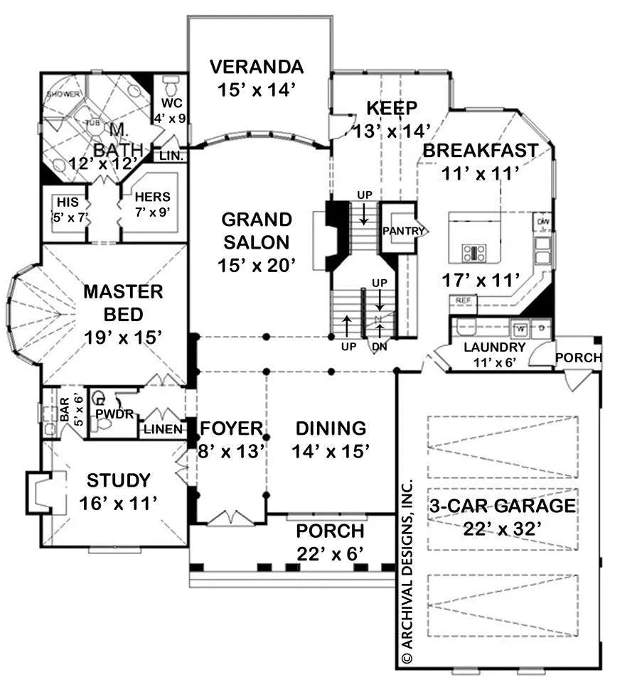 Laurens House Plan - Archival Designs House Plans