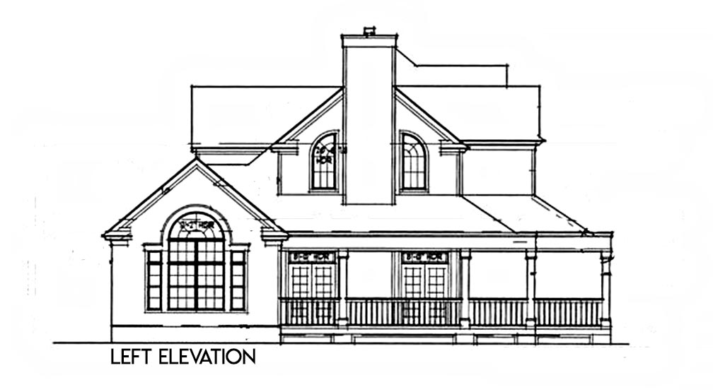 Liberty Hill House Plan - Elevation Left
