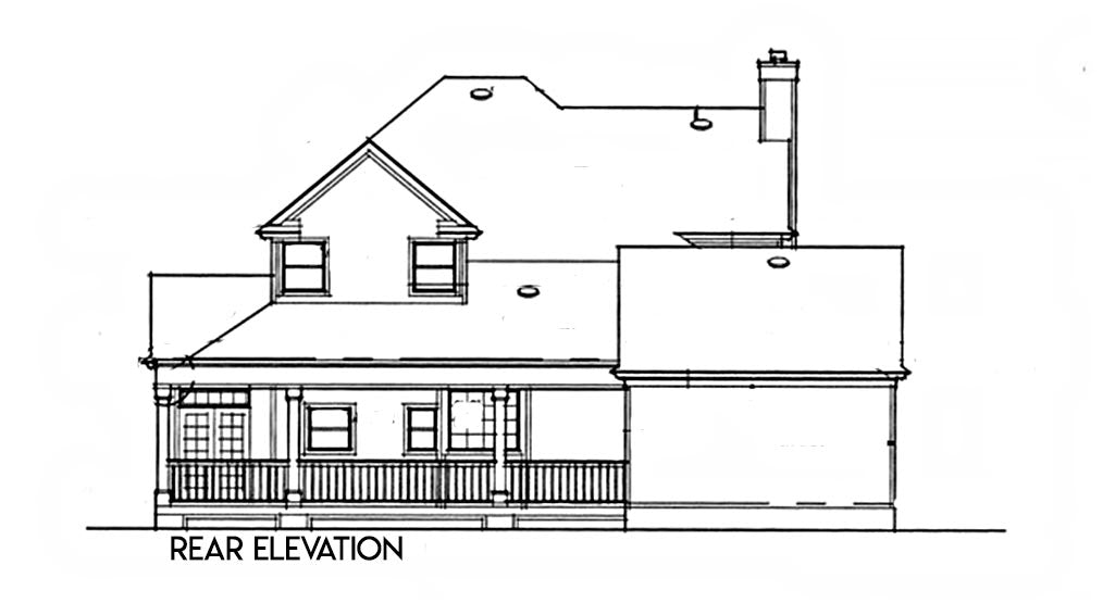 Liberty Hill House Plan - Elevation Rear