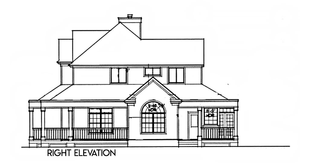 Liberty Hill House Plan - Elevation Right